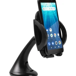 Support voiture sur grille d'aération et ventouse - Noir