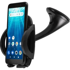 Support voiture sur grille d'aération et ventouse - Noir