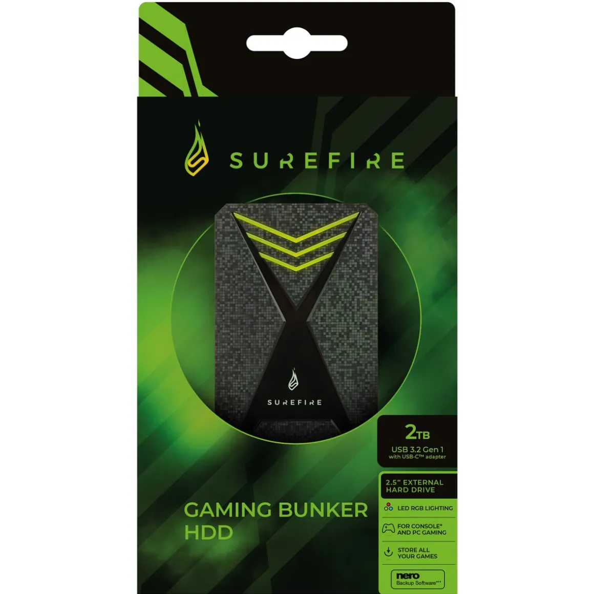 Surfire Disque Dur Externe Gaming Bunker 2TO