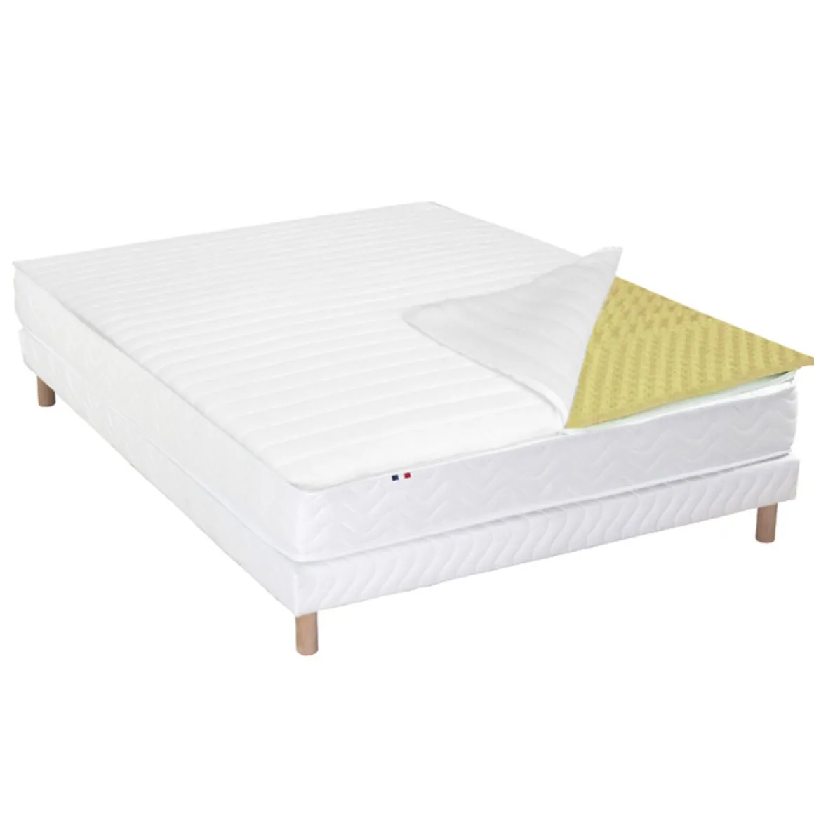 Surmatelas 7 zones Mousse Haute résilience 140x190 cm
