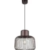 Suspension design industriel Akin - H. 120 cm - Marron bronze