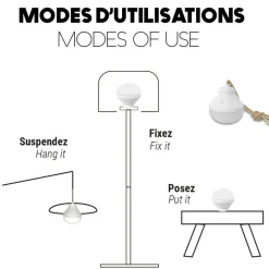 Suspension nomade MARBELLA NOMAD Bois Jute H14CM