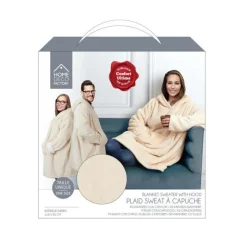 Sweat à Capuche Sherpa 85x118cm Lin