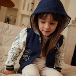 Sweat à capuche zippé enfant en molleton Belle de Nuit