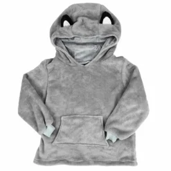 Sweat Pochon Peluche Enfant 66cm Gris