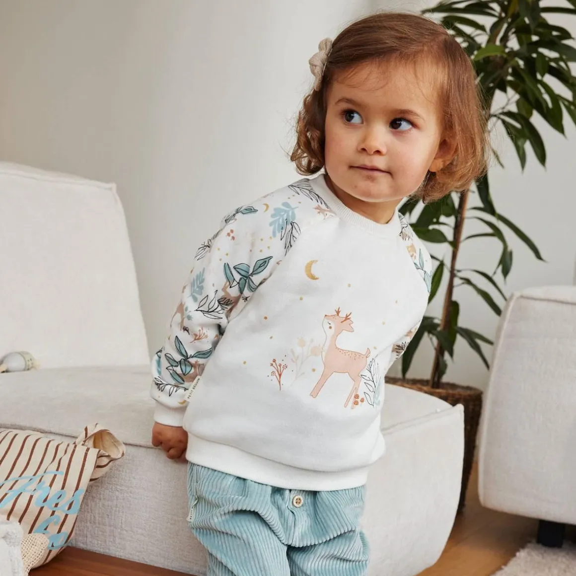 Sweat-shirt bébé en molleton Alma