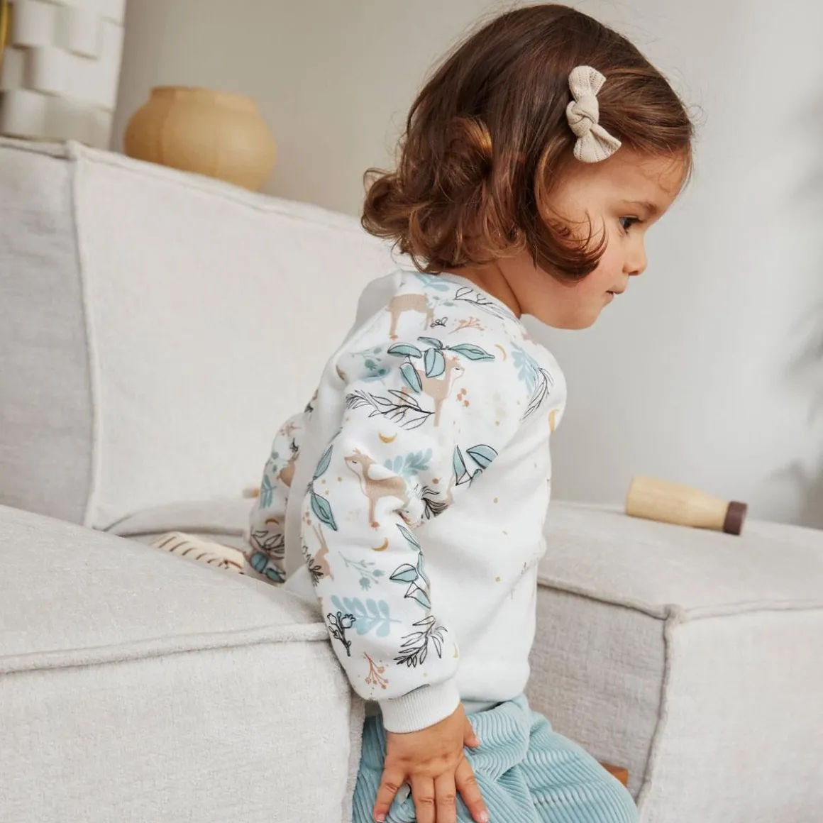 Sweat-shirt bébé en molleton Alma