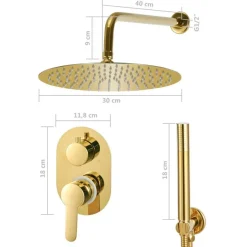 Systeme de douche Acier inoxydable 201 Dore