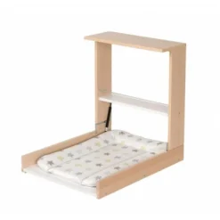 Table a langer murale WICKI + Matelas Couleur Naturel Motifs Etoiles