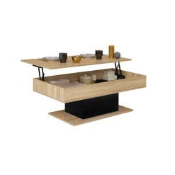 Table basse plateau relevable L110 cm TINA