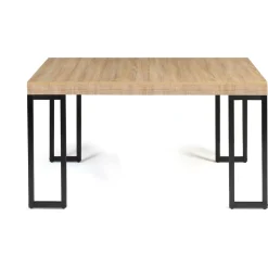 Table console extensible avec rallonges style industriel 45/140 cm HOUSTON