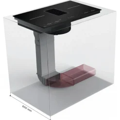 Table de cuisson aspirante induction 83cm 4 feux 7400w noir - 5682749