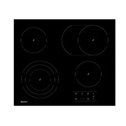 Table de cuisson vitrocéramique 60cm 4 feux noir - SPV464EB