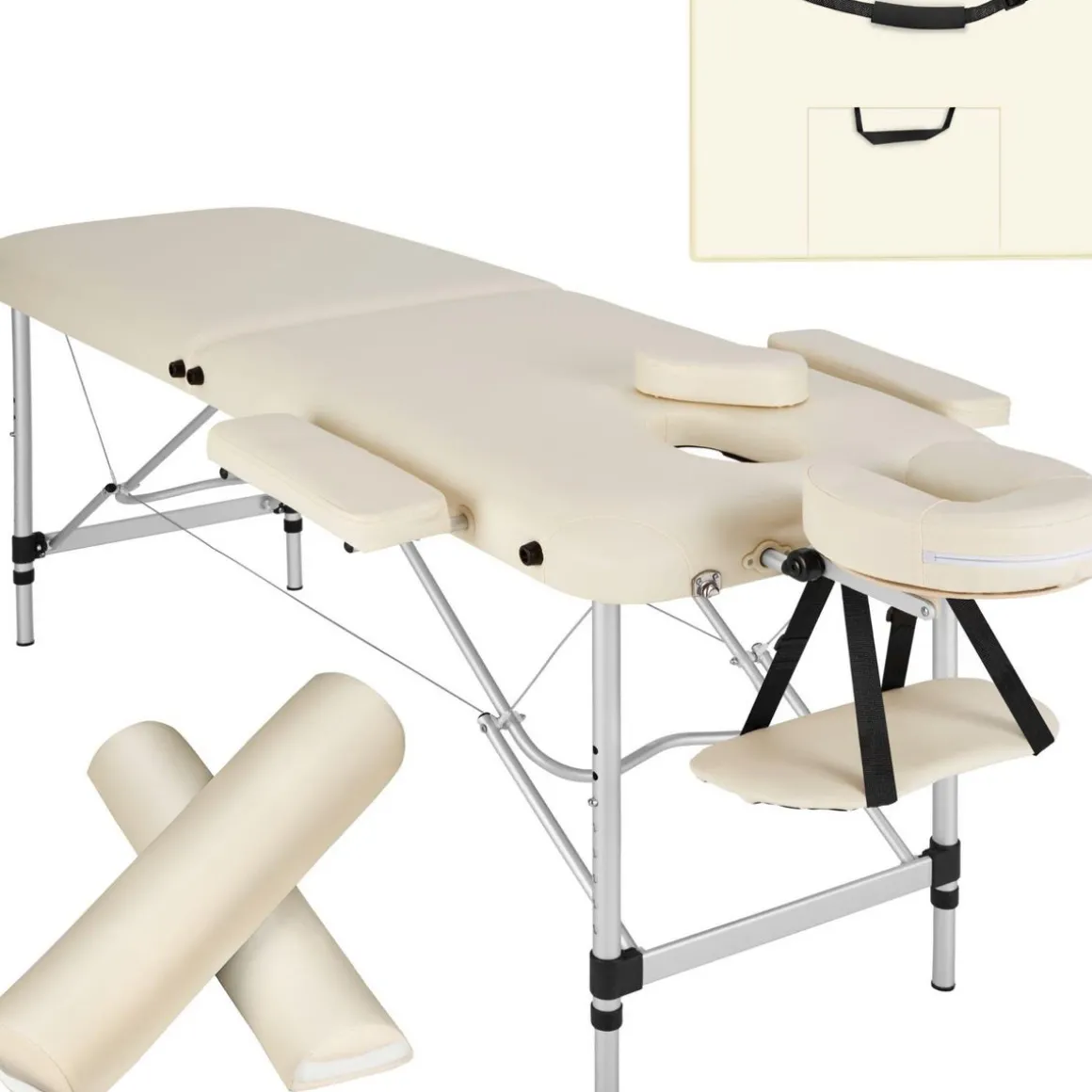 Table de massage 2 zones avec rouleaux de massage