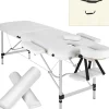 Table de massage 2 zones avec rouleaux de massage