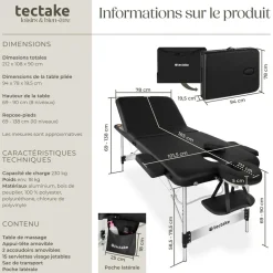 Table de massage pliable KO TAO