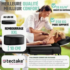 Table de massage pliante 3 Zones - 10 cm d'épaisseur + housse