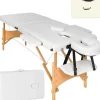 Table de massage pliante 2 Zones Bois, cosmétique, portable