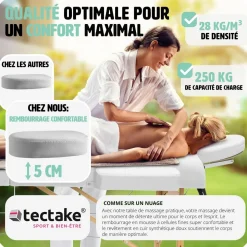 Table de massage pliante 2 Zones Bois, cosmétique, portable