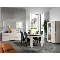 Table de séjour L160cm + buffet 4 portes ALBA