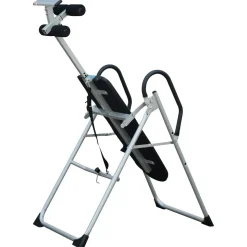 Table d'inversion de musculation pliable ceinture de sécurité réglable acier coloris argent noir