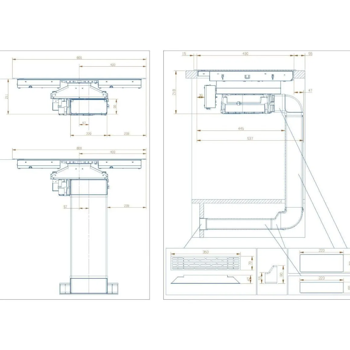 Table induction aspirante SPI2847BH Piano