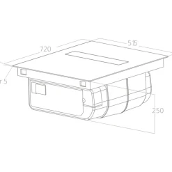 Table induction aspirante NIKOLATESLA FIT PRO 72 recyclage