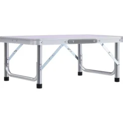 Table pliable de camping Blanc Aluminium 60x45 cm