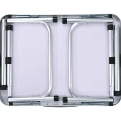 Table pliable de camping Blanc Aluminium 60x45 cm
