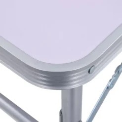 Table pliable de camping Blanc Aluminium 60x45 cm