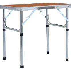 Table pliable de camping Aluminium 60x45 cm