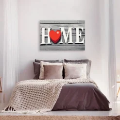 Tableau à Peindre Soi-Même Home with Red Heart 40x60cm