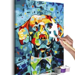 Tableau à Peindre Soi-Même Chien Portrait 40x60cm