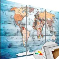 Tableau en Liège Carte du Monde - Sapphire Travels