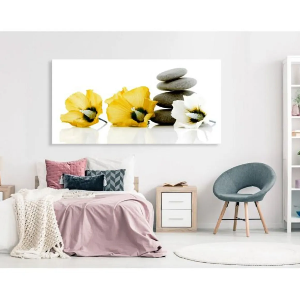 Tableau Imprimé Calm Mallow Yellow