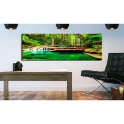 Tableau Imprimé Emerald Waterfall