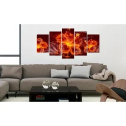 Tableau Imprimé Fiery Flowers