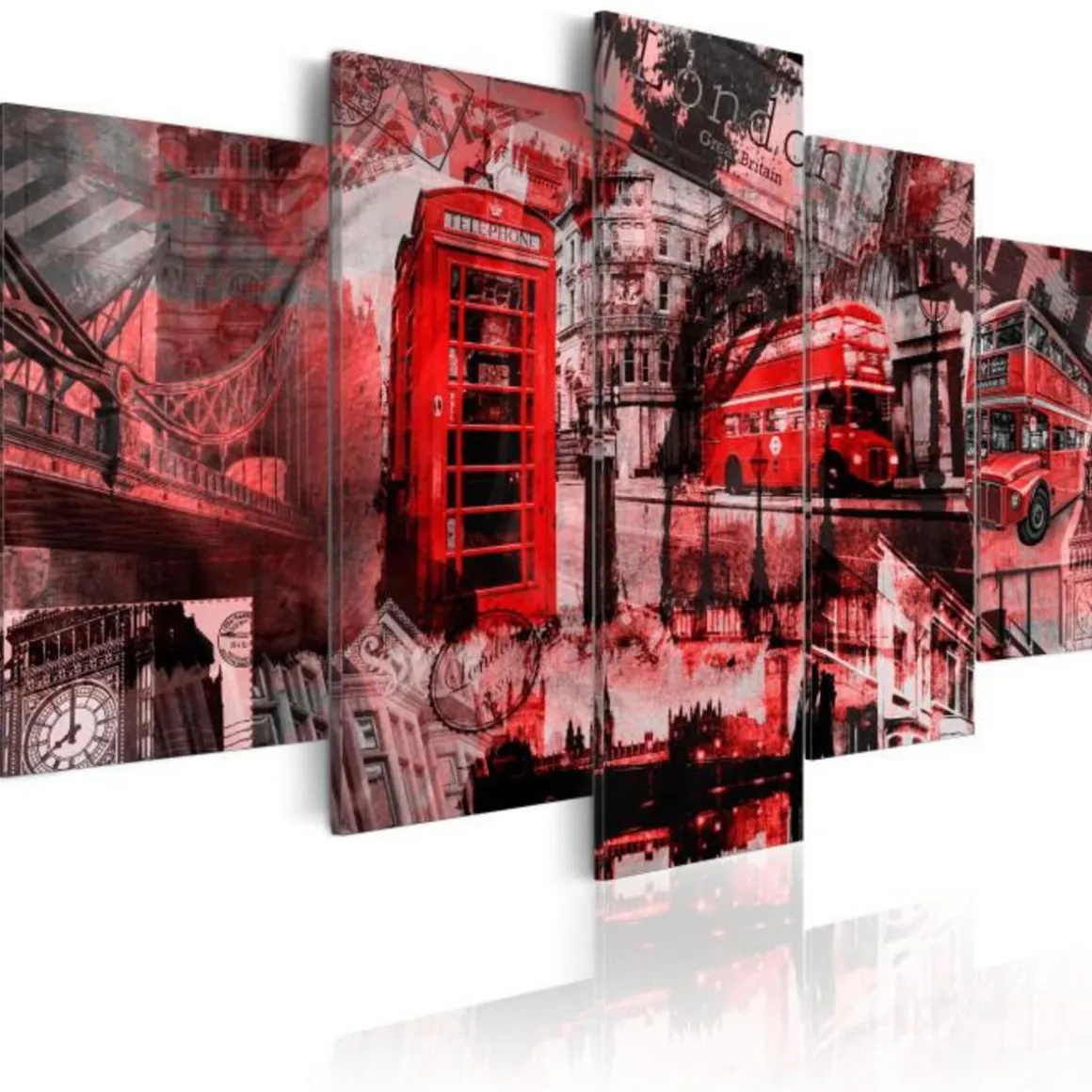 Tableau Imprimé 5 Panneaux Collage