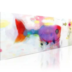 Tableau Imprimé Poissons dans la Mer Profonde