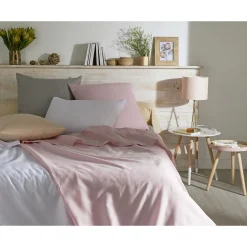 Taie d oreiller unie en polycoton - collection permanente