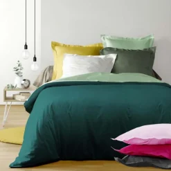 Taie d'Oreiller Lina 63x63cm Bleu Nuit