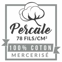 Taie d'Oreiller Percaline 50x70cm Lin