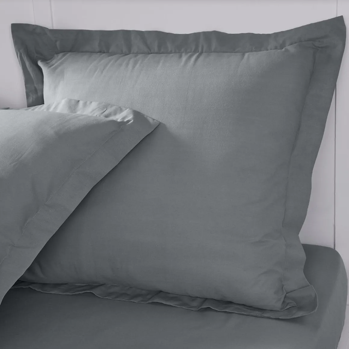 Taie d'oreiller unie en Coton 57 fils ORGANIC