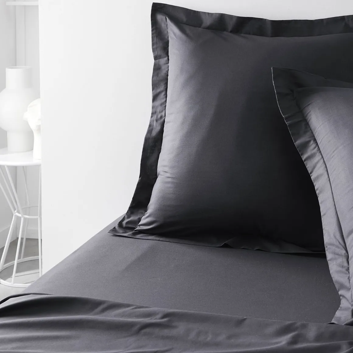 Taie d'oreiller unie en Coton 57 fils ORGANIC