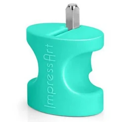 Tampon coeur pour gravure métal avec support - 3 mm