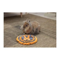 Tapis a renifler pour lapins - KERBL - Ø25 cm - Prise ludique - Antidérapant