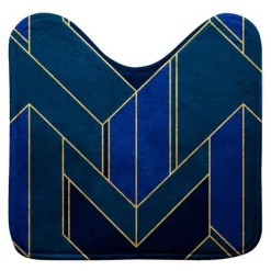 Tapis Contour WC Achille 45x45cm Vert & Bleu