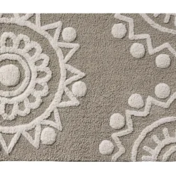 Tapis de bain déco en coton tufté 60x120cm