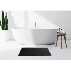 Tapis de Bain Fait à la Main Rabbit Gris Foncé