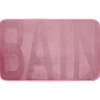 Tapis de Bain Microfibre Relief 45x75cm Rose